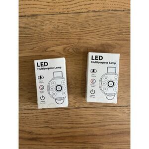 LED Multipurpose Lamp Type-C Rechargeable Emergency Light Red/Blue Flash
